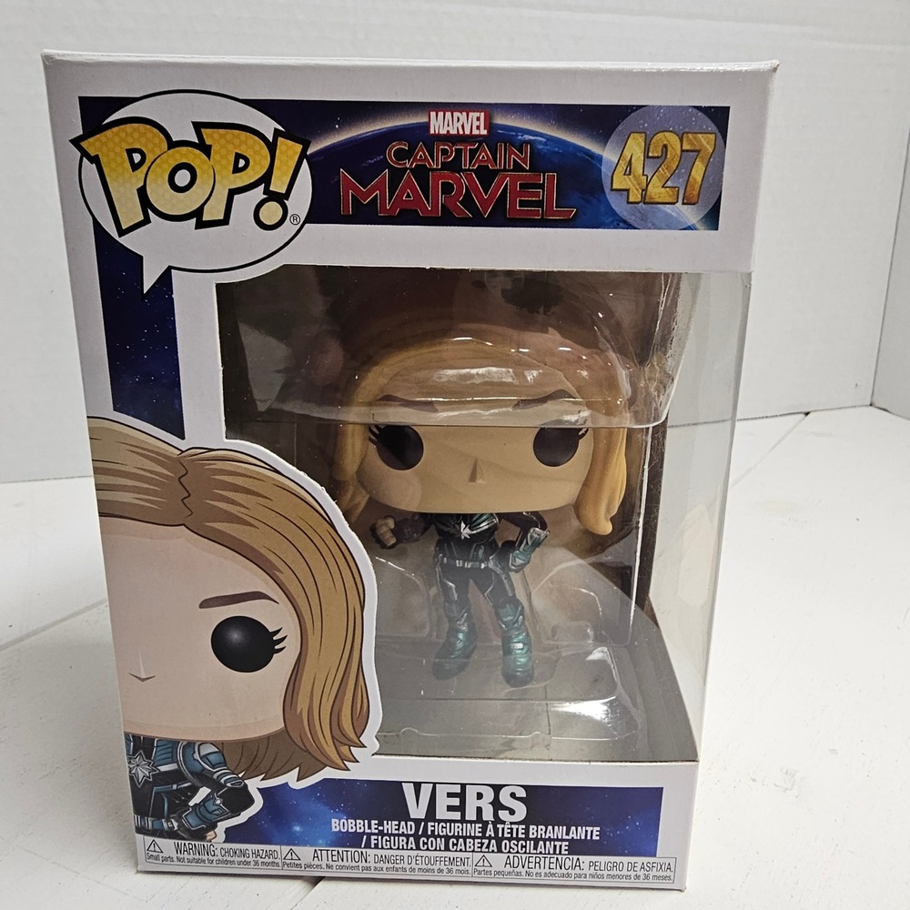 Funko Pop Marvel Captain Marvel Vers #427 Vinyl Bobble-Head Figure MCU